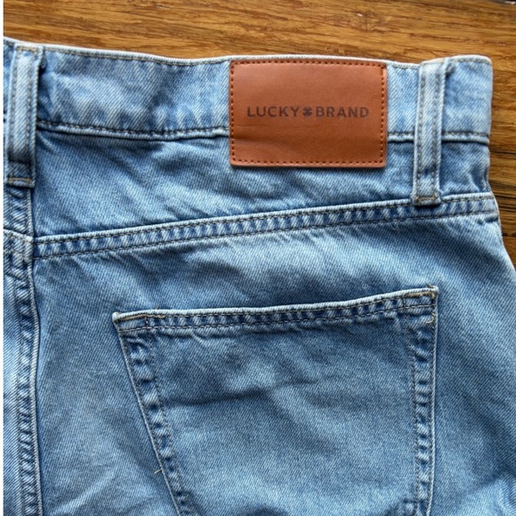 Lucky Brand High Rise Wide Leg Jeans Light Wash Denim Size 12/31 31 Inseam - Picture 7 of 9